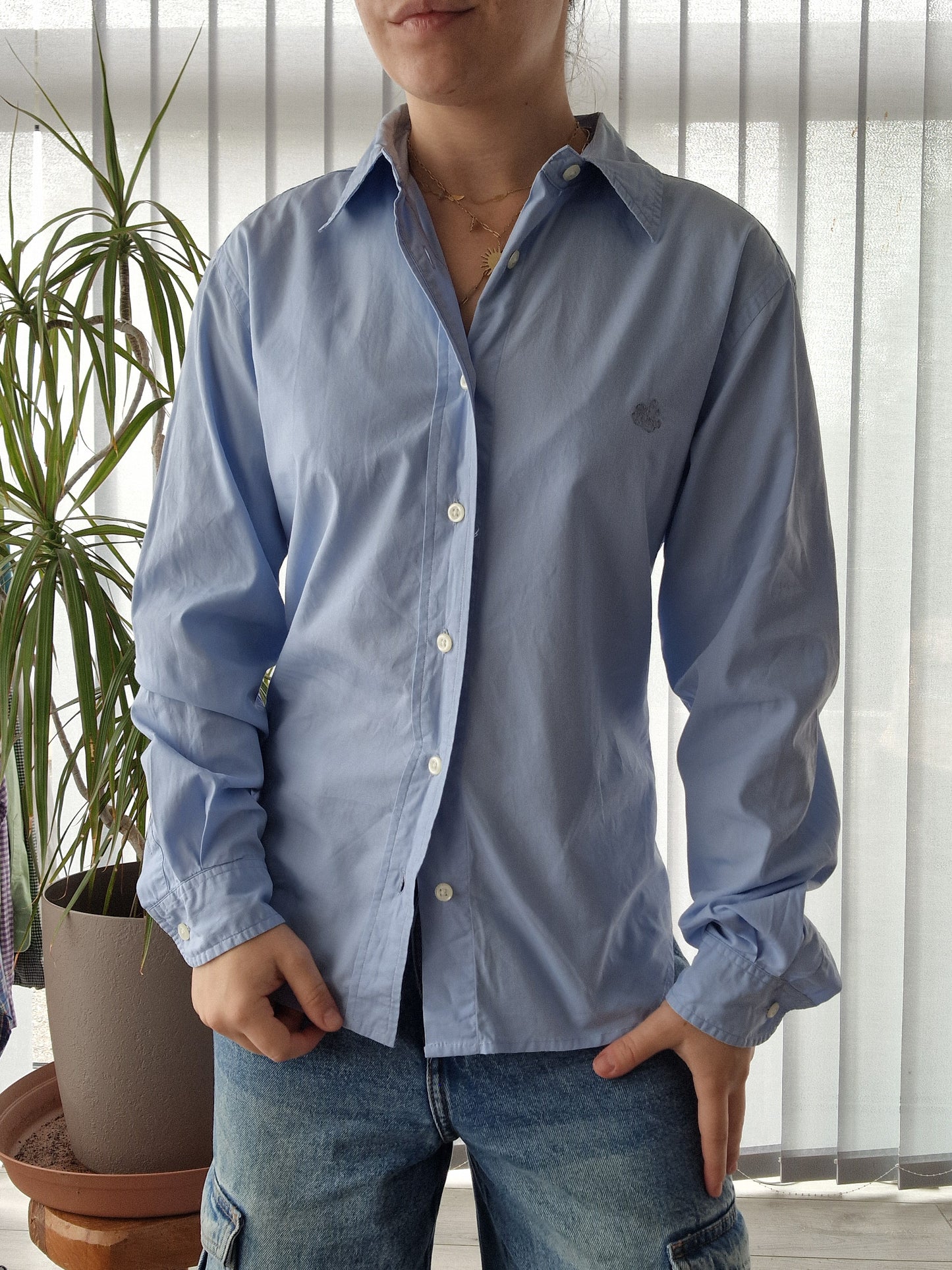 Chemise bleu unie - S/36