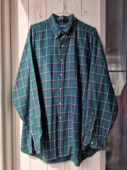 Chemise MIXTE vert à carreaux - XL/42