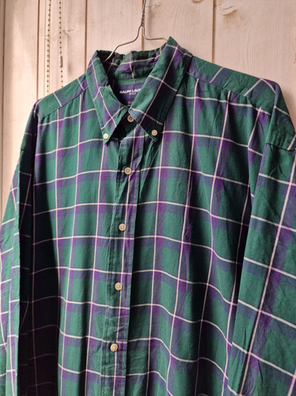 Chemise MIXTE vert à carreaux - XL/42