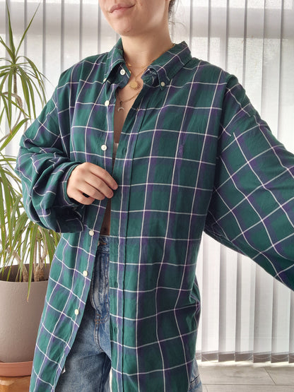 Chemise MIXTE vert à carreaux - XL/42