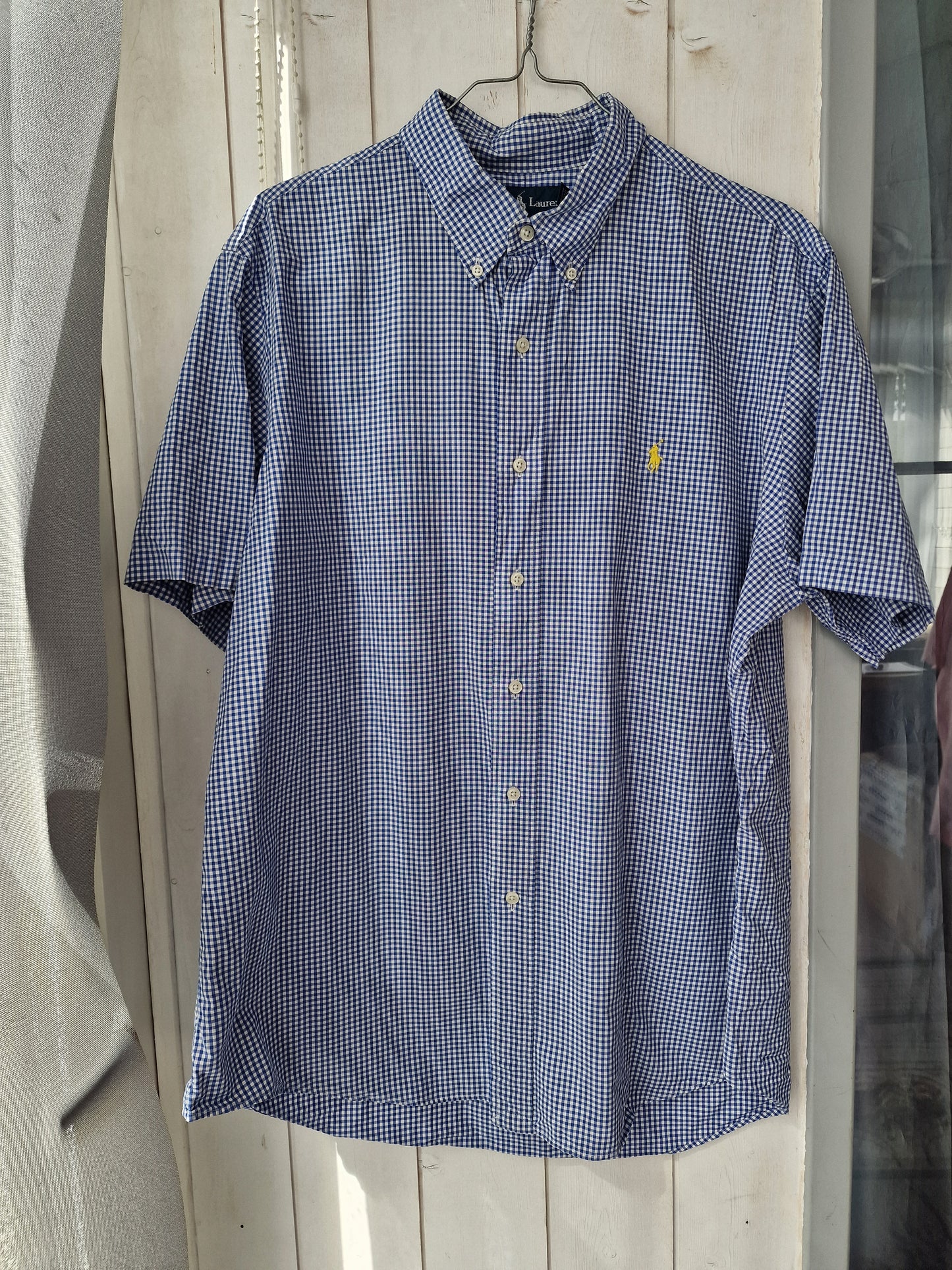 Chemise MIXTE en vichy bleu - XL/42