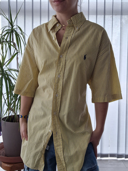 Chemise MIXTE jaune à carreaux - M/38