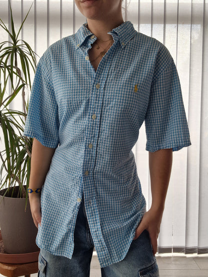 Chemise MIXTE vichy bleu ciel - M/38