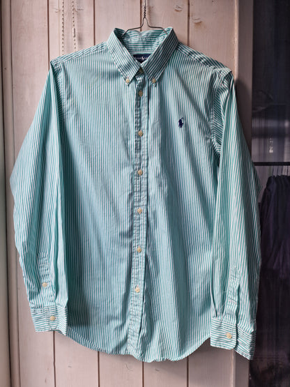 Chemise à rayures turquoise - M/38