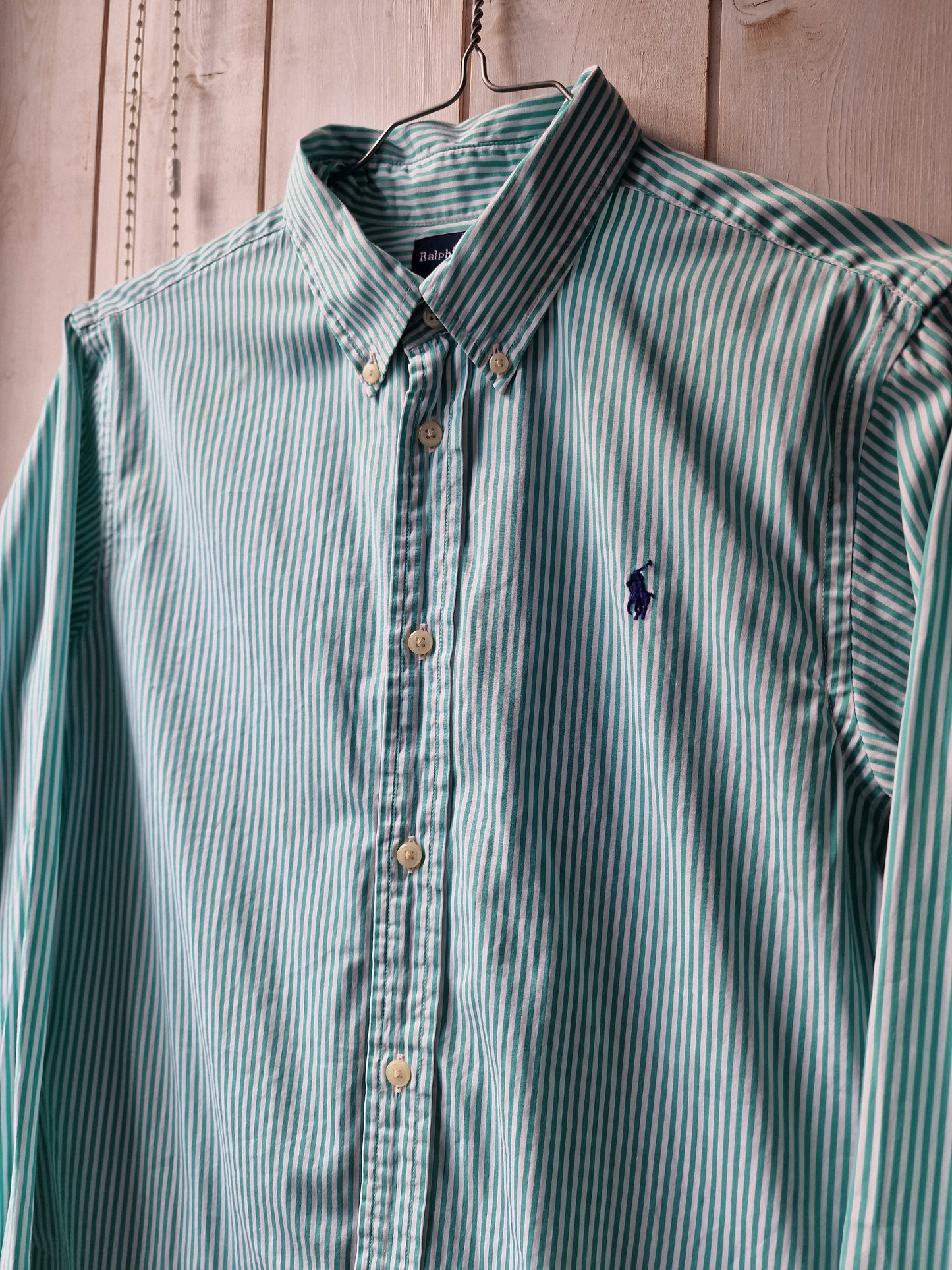 Chemise à rayures turquoise - M/38