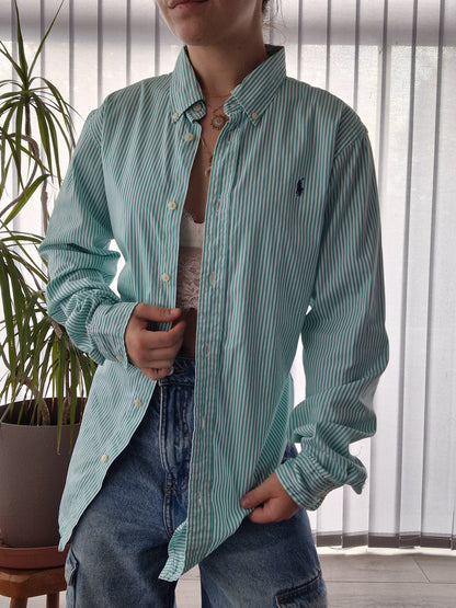 Chemise à rayures turquoise - M/38