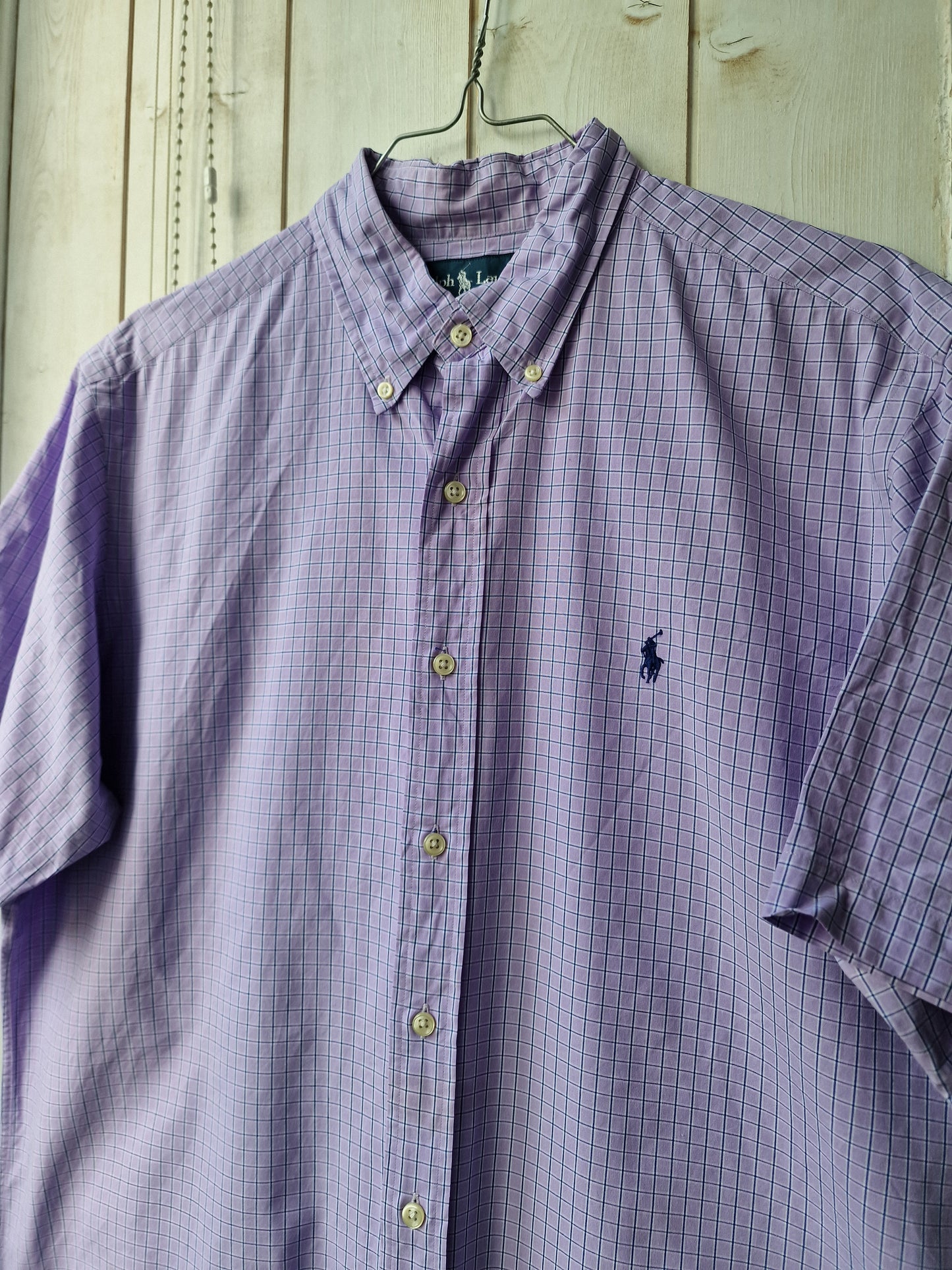 Chemise MIXTE violet à carreaux - L/40