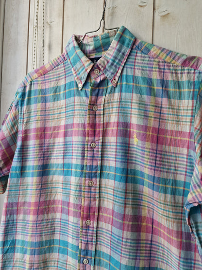 Chemise MIXTE à carreaux pastel - M/38