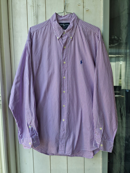 Chemise HOMME à rayures violettes - L/40