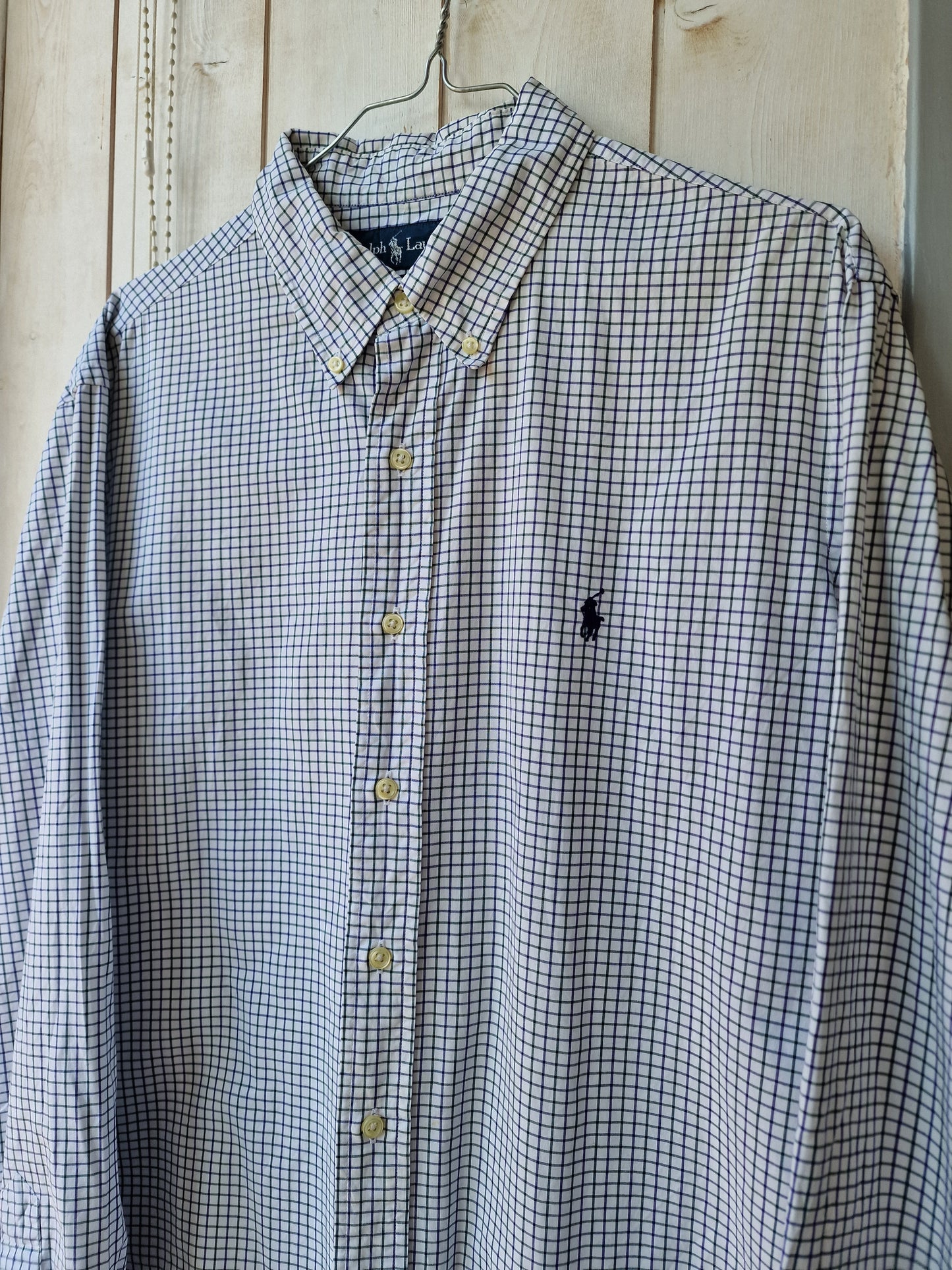 Chemise MIXTE blanche à carreaux - XL/42