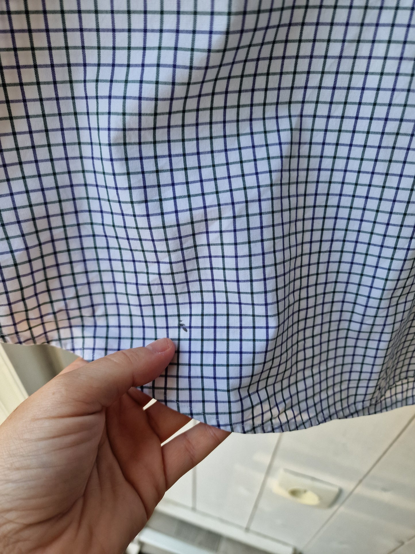 Chemise MIXTE blanche à carreaux - XL/42