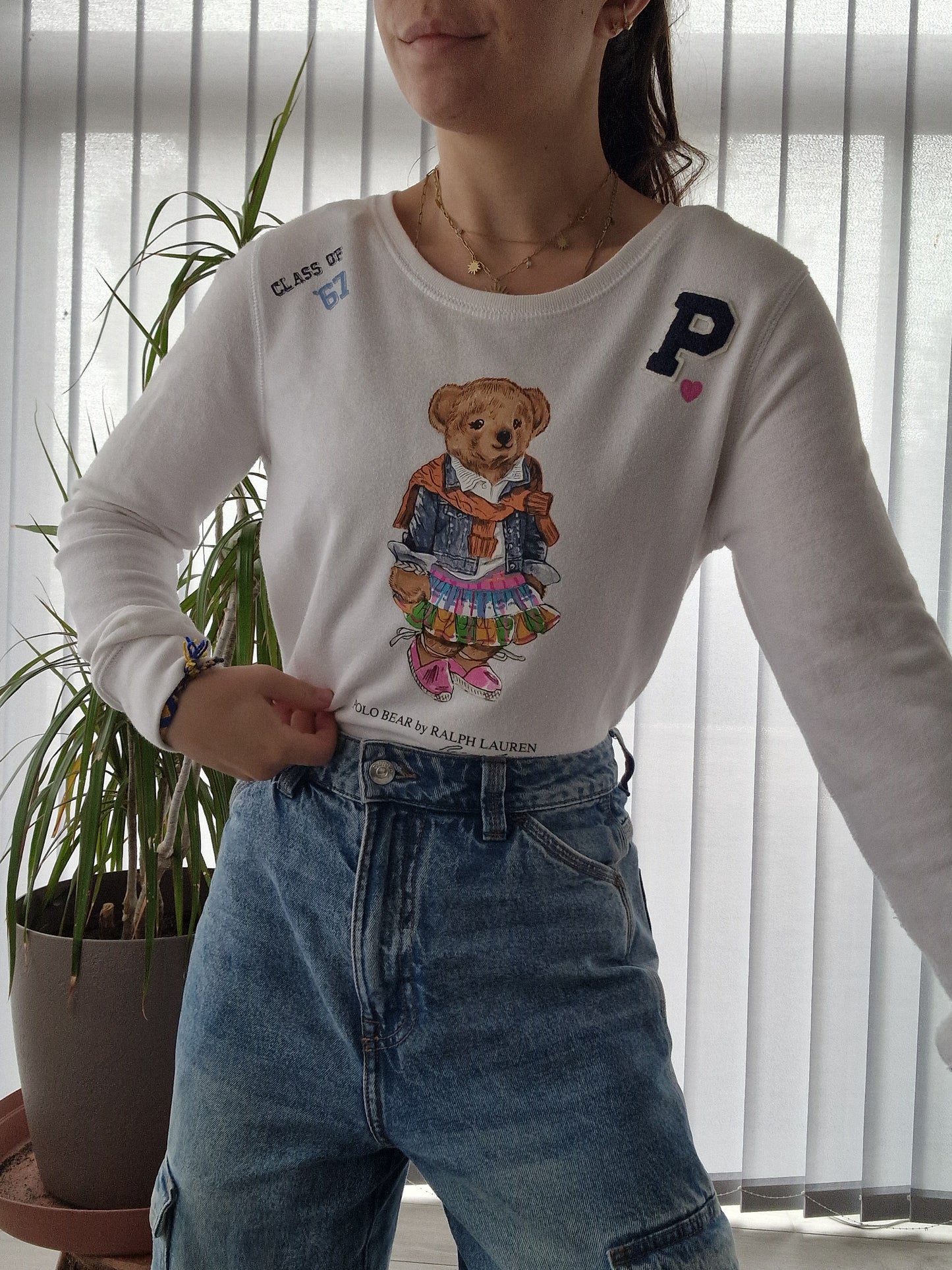 Sweat blanc polo bear - XS/34