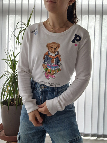 Sweat blanc polo bear - XS/34