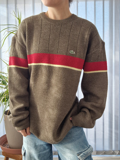 Pull en maille marron des années 90' - L/40