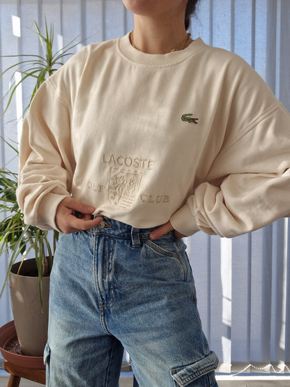 Sweat crème collector brodé des années 80' - XL/42