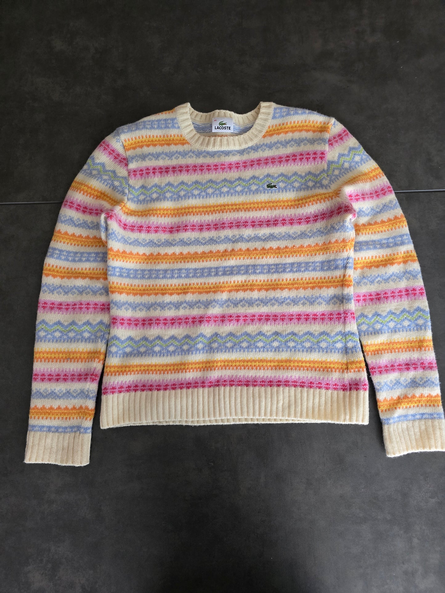 Pull en maille à motifs colorés des années 90' - S/M