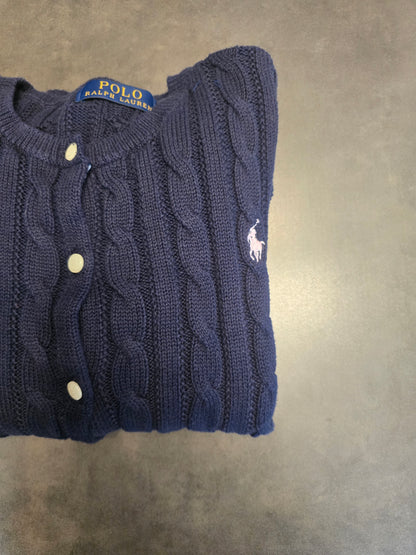 Cardigan en maille tressée marine - XS/34