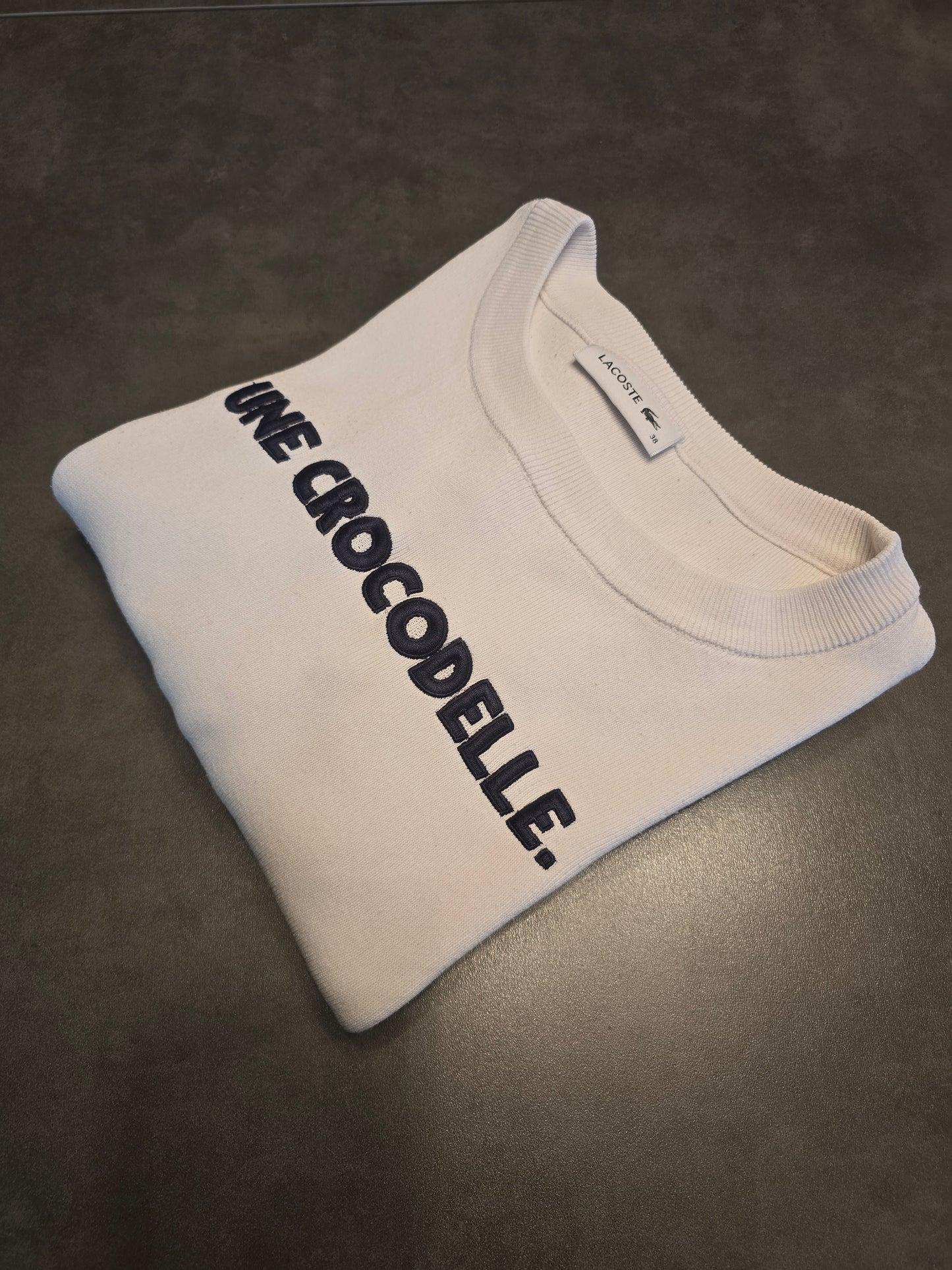 Pull blanc "une crocodelle" - M/38