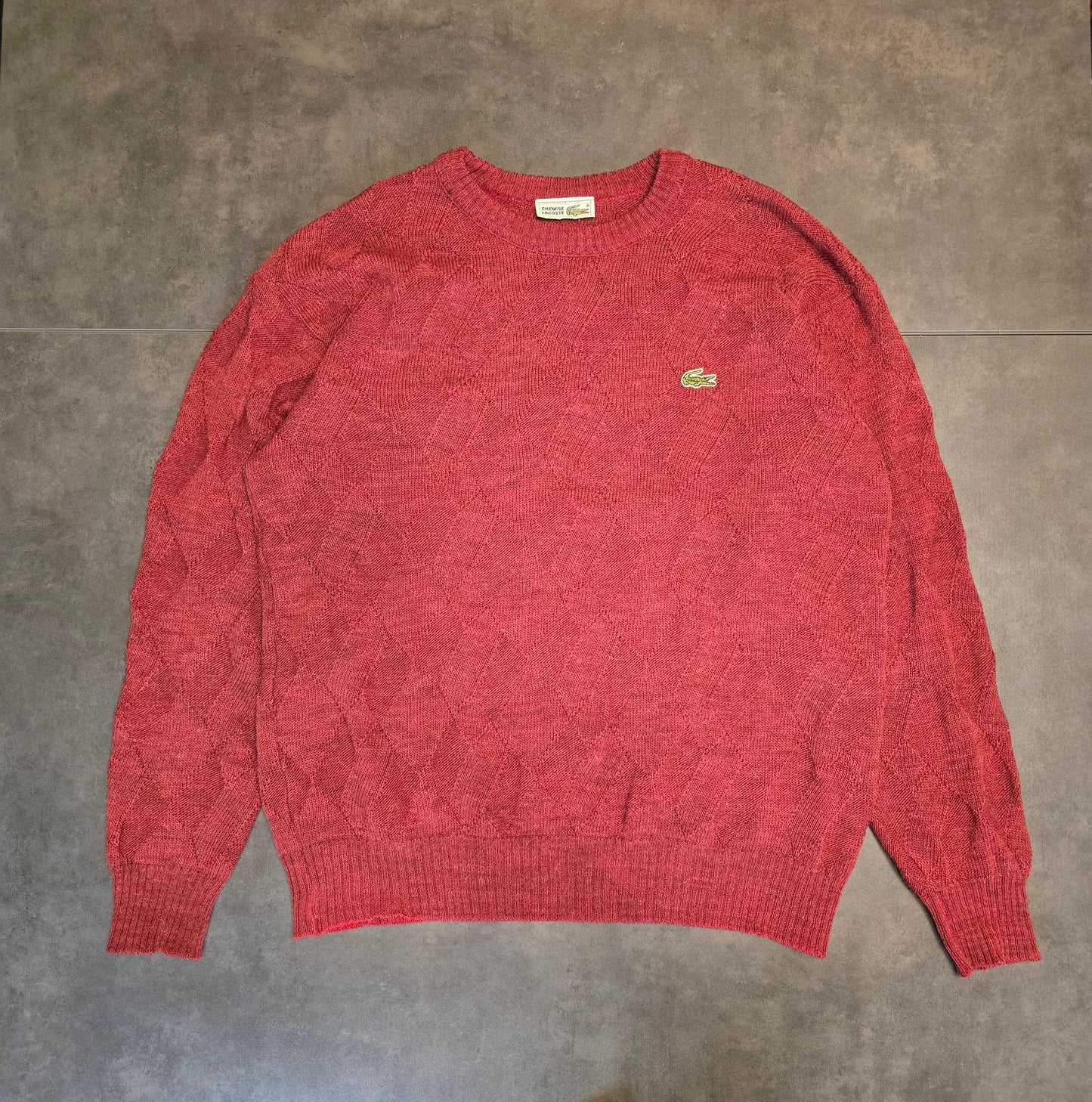 Pull en maille rouge vintage des années 80' - XL/42