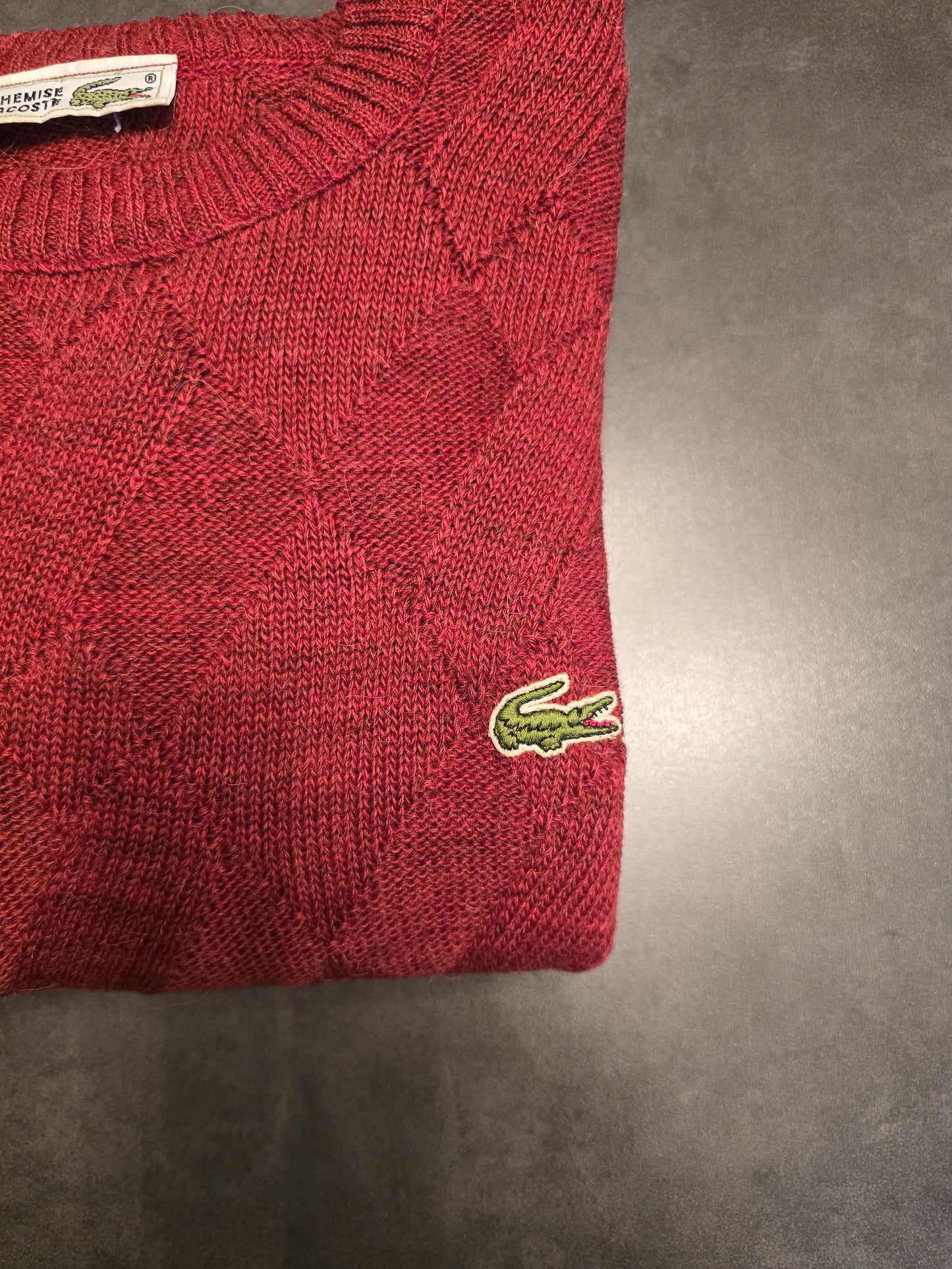 Pull en maille rouge vintage des années 80' - XL/42