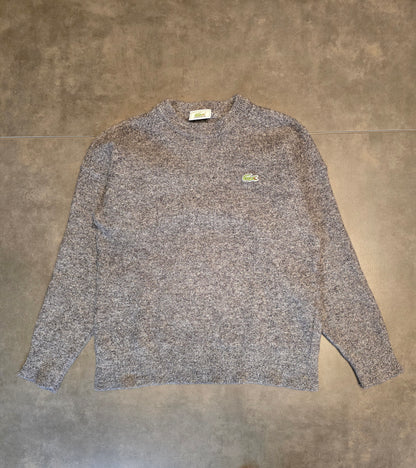 Pull en maille gris mélangé des années 80' - XS/34