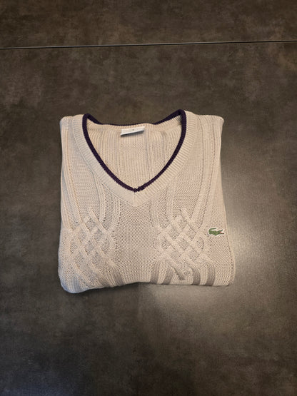 Pull col V gris des années 90' - XL homme