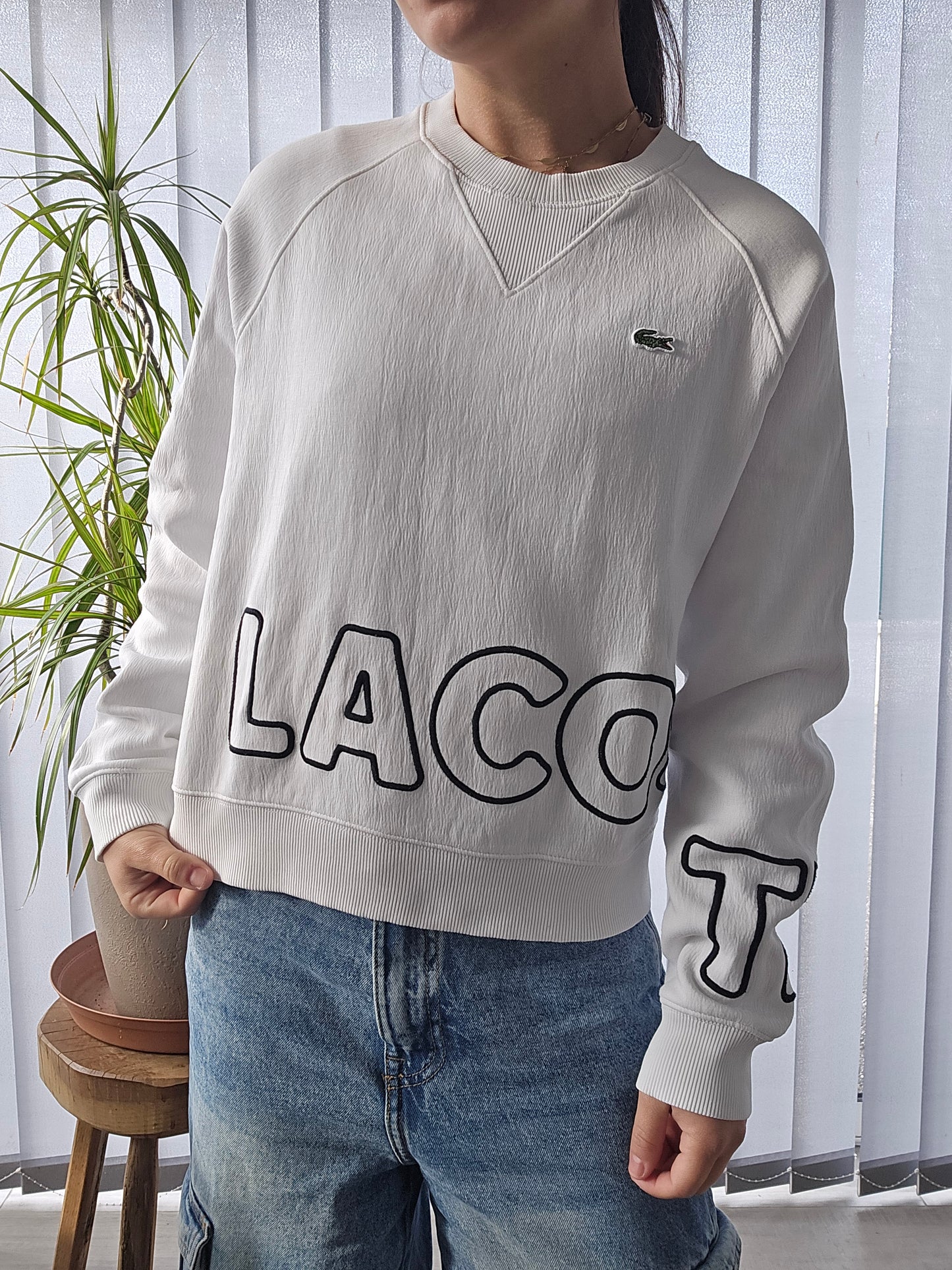 Sweat blanc de la collection Live ! - S/36