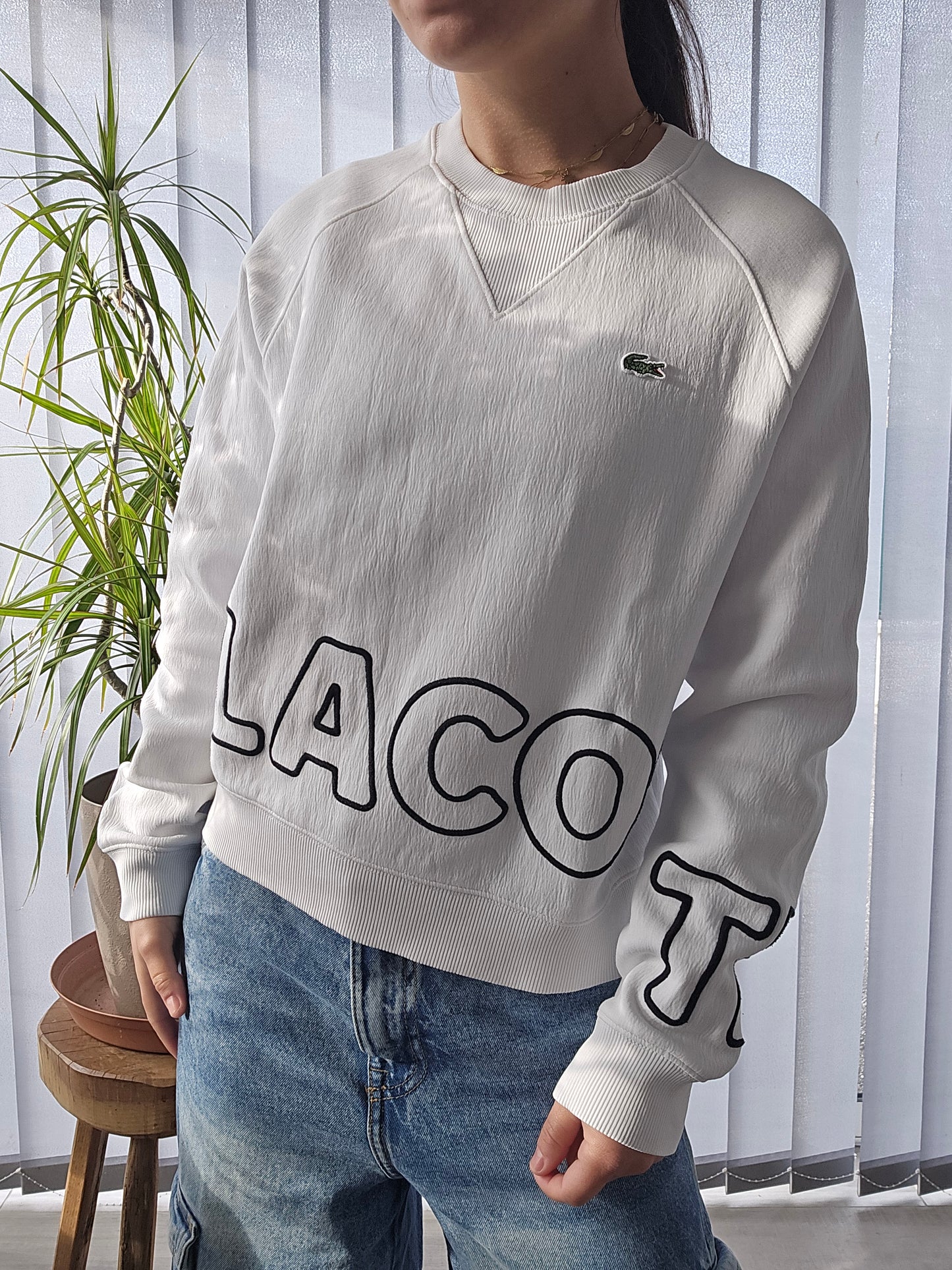 Sweat blanc de la collection Live ! - S/36