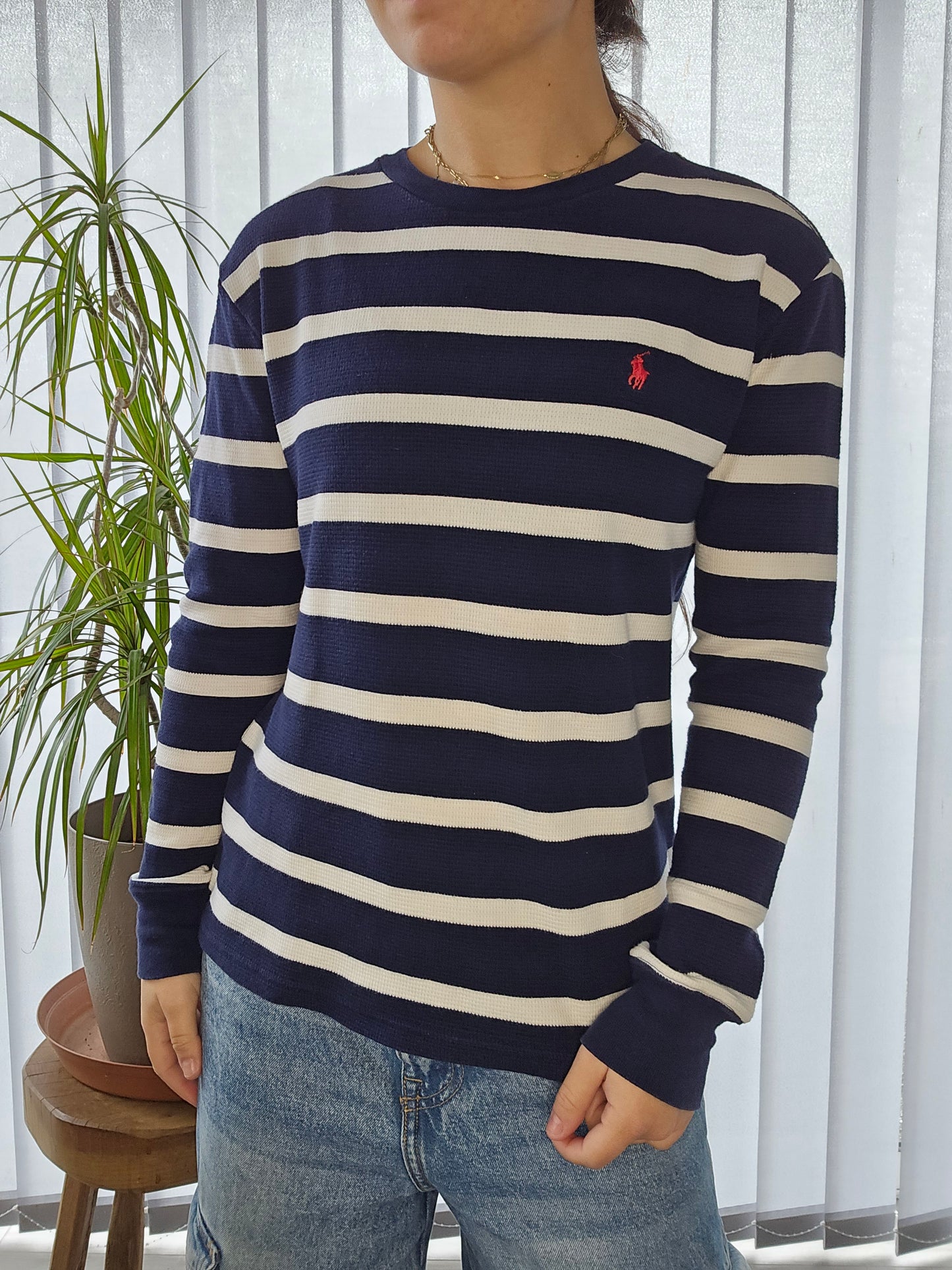 Pull en maille gaufrée marinière - XS/34