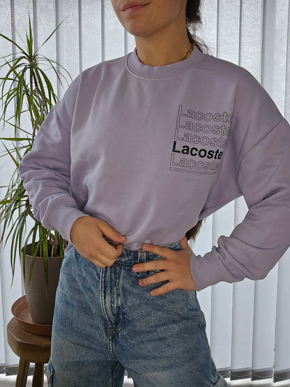 Sweat lila imprimé "Lacoste" - S/36