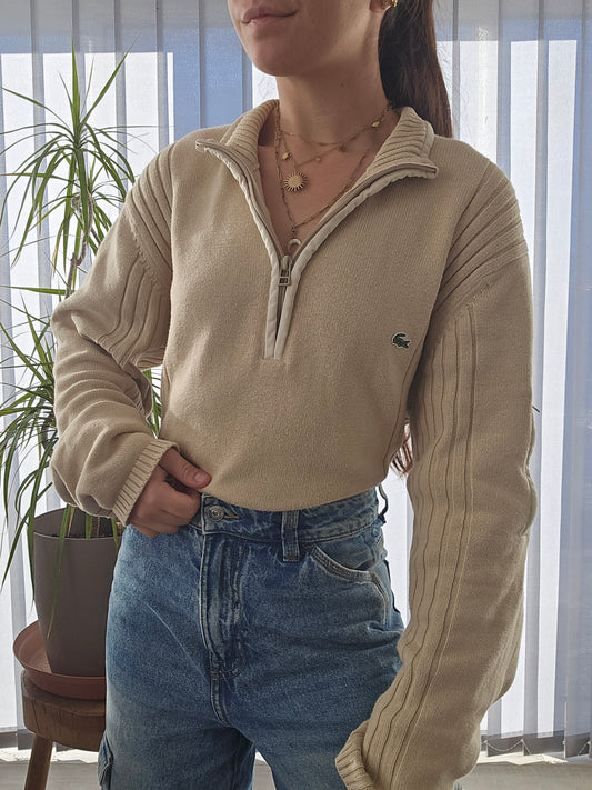 Pull camionneur beige des années 90' - L/40