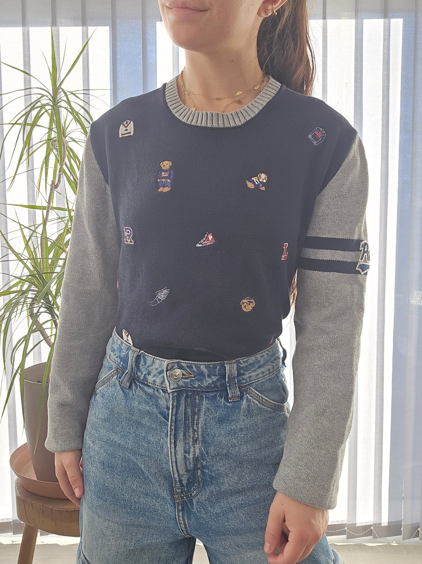 Pull à motifs brodés de la collection polo bear - S/36