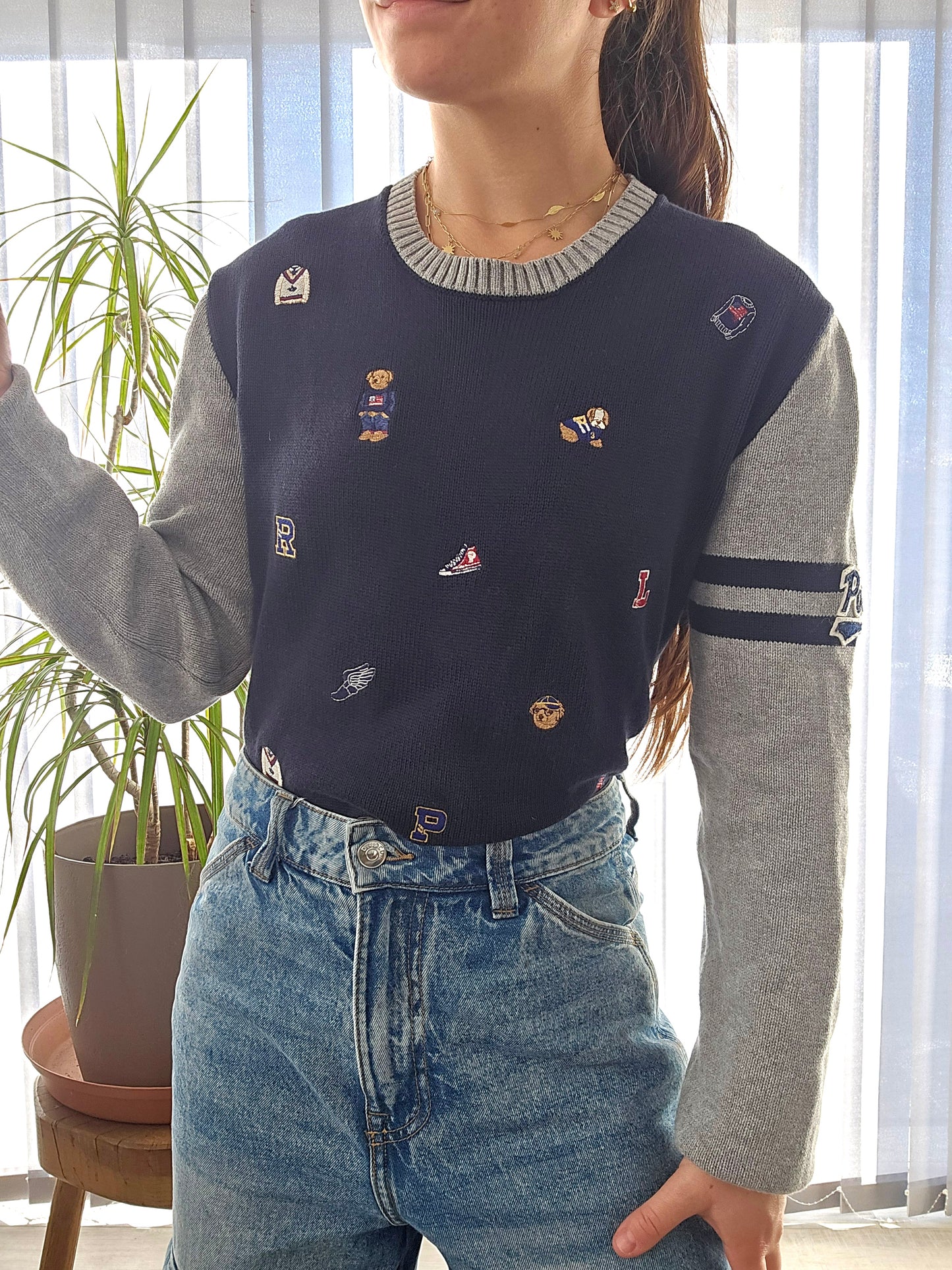 Pull à motifs brodés de la collection polo bear - S/36