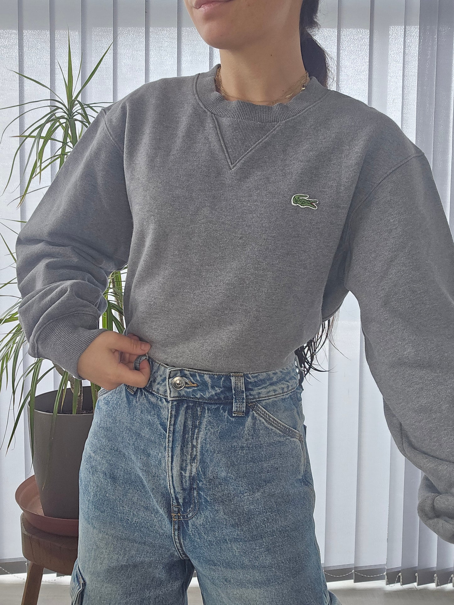 Sweat en maille épaisse gris - XS/S (XS unisexe)