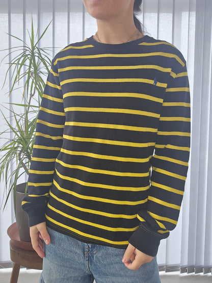 Pull en maille abeille à rayures - M/38