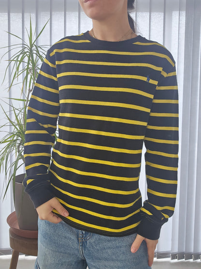 Pull en maille abeille à rayures - M/38