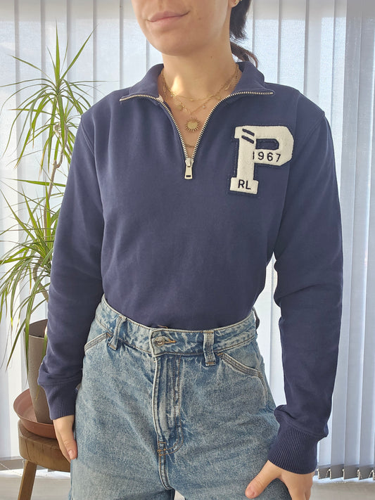 Pull camionneur bleu marine - XS/34