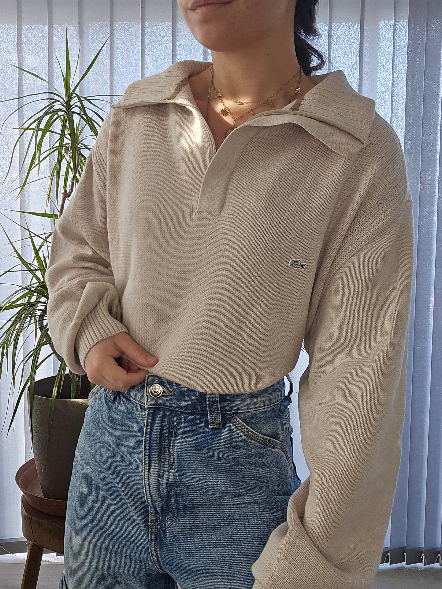 Pull camionneur beige des années 90' - XL/44 homme