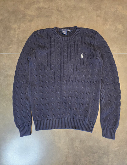 Pull en maille torsadée marine - M/38