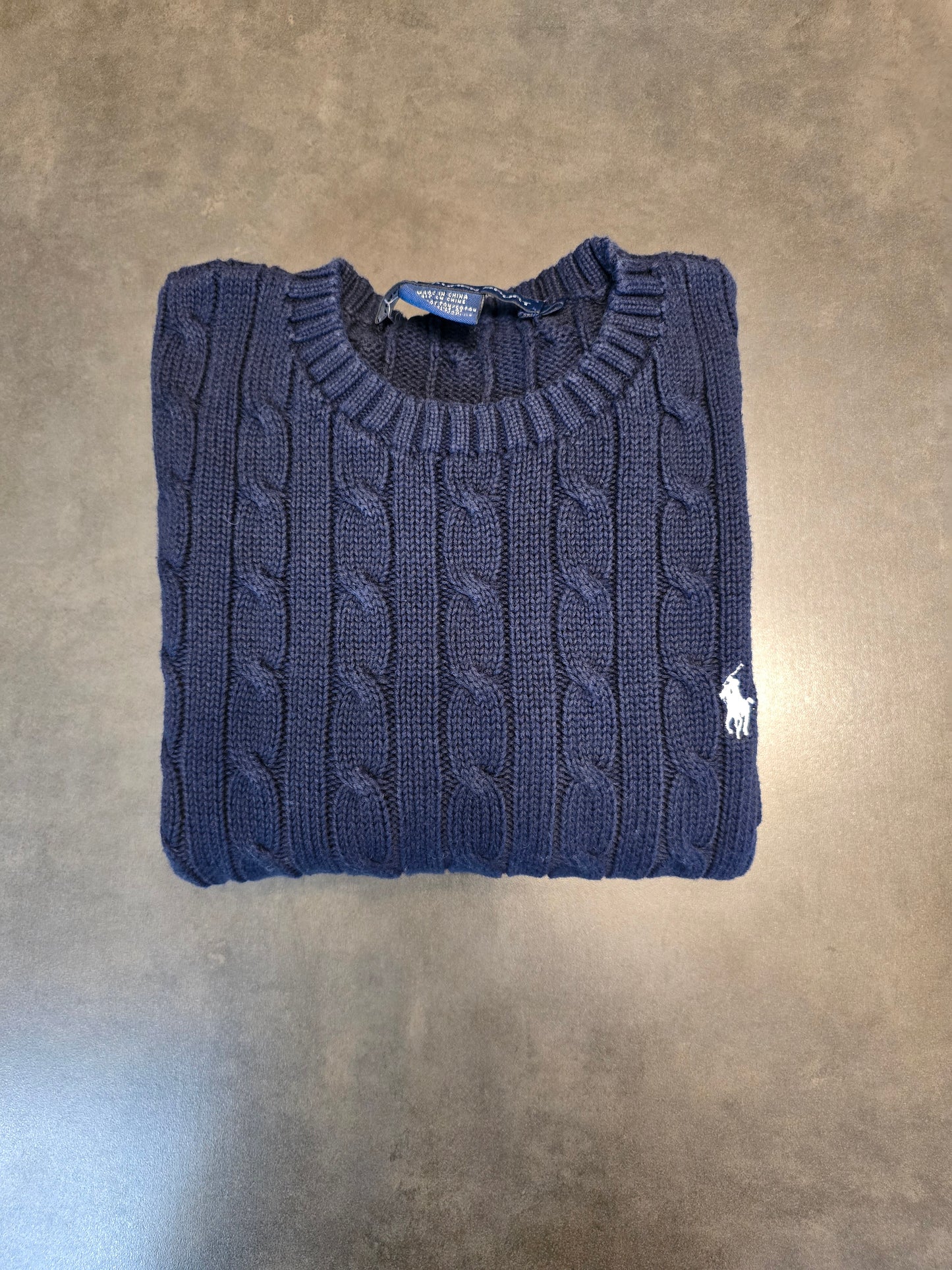 Pull en maille torsadée marine - M/38