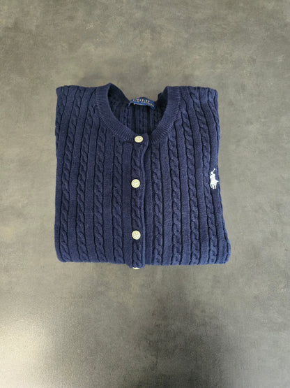 Cardigan en maille torsadée marine - XS/34