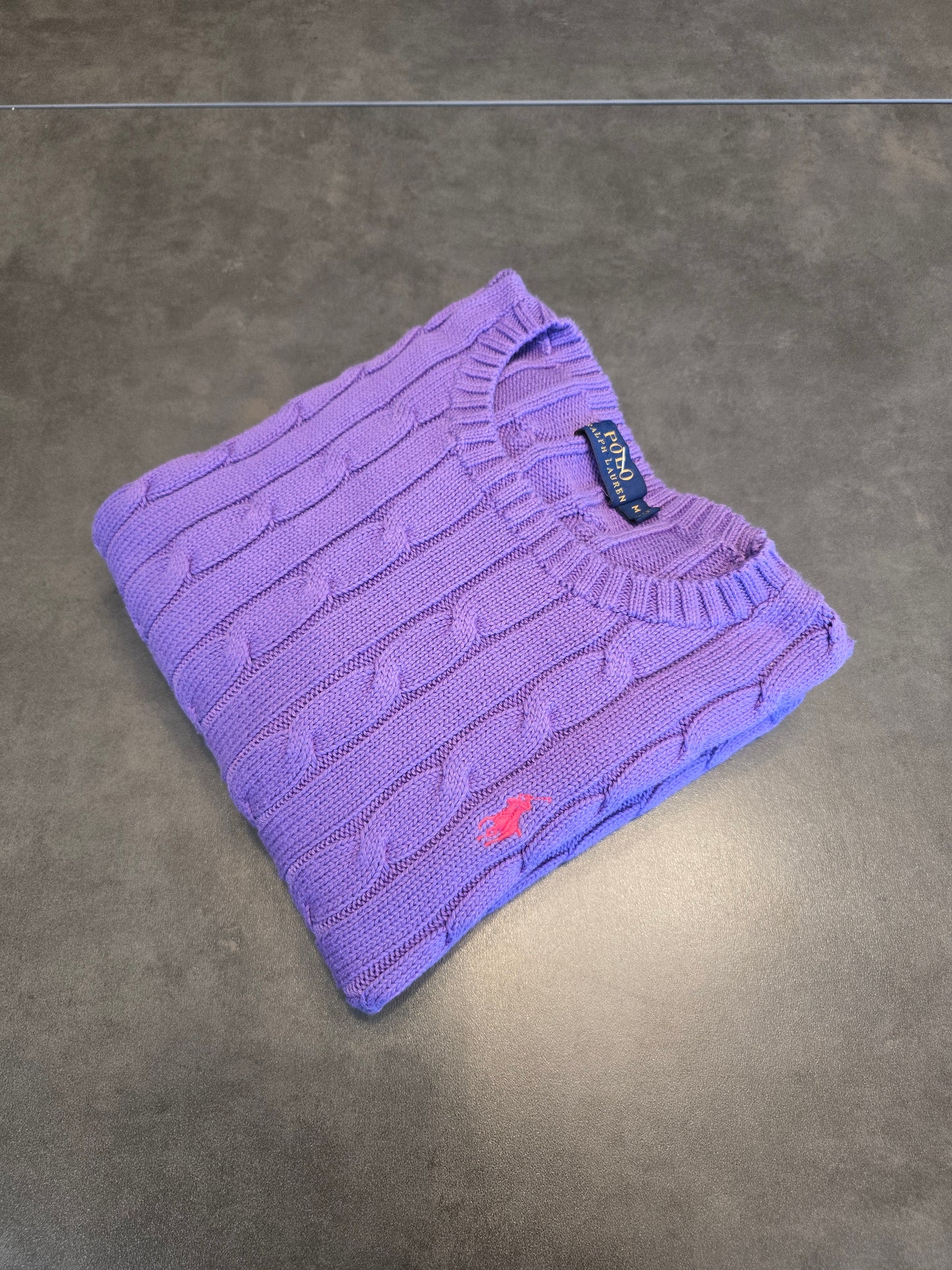 Pull en maille torsadée mauve - S/36