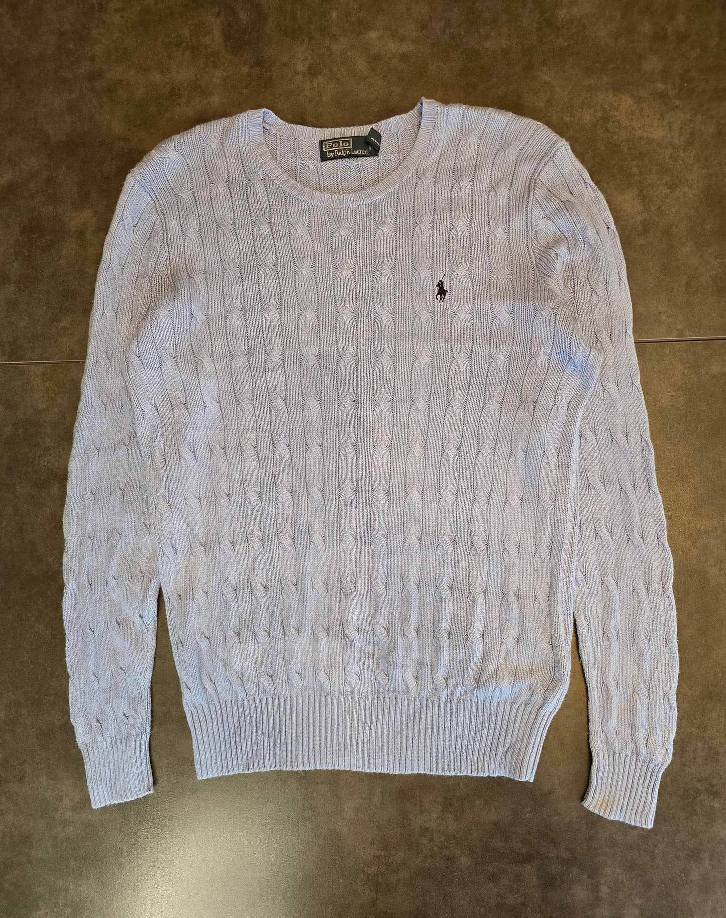 Pull en maille torsadée bleu ciel - L homme