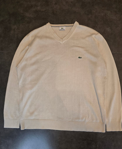 Pull col V crème - XL/42 mixte