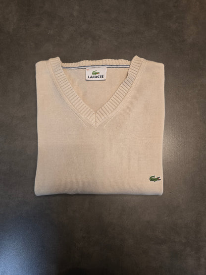 Pull col V crème - XL/42 mixte