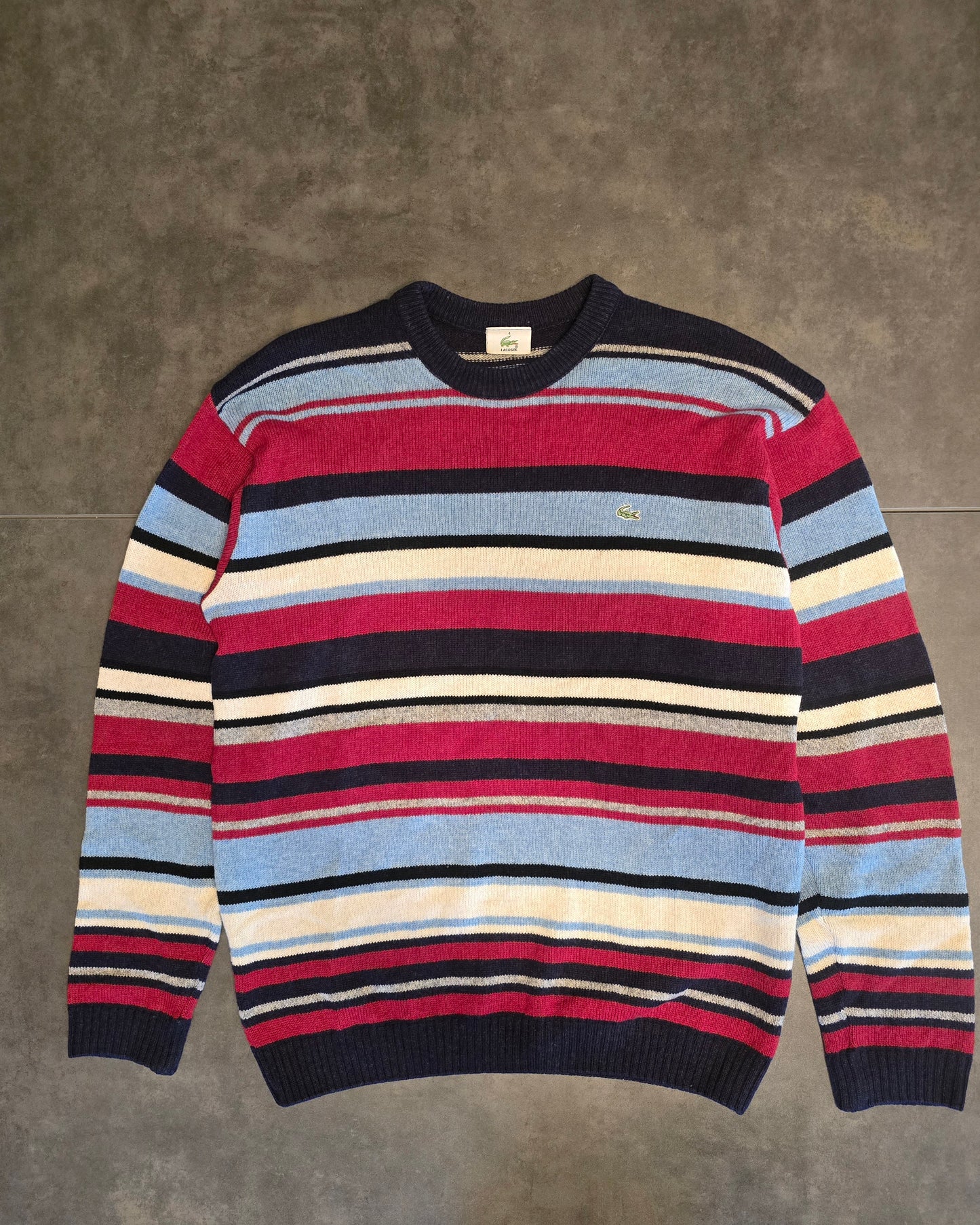 Pull en maille à rayures des années 90' - XL/42