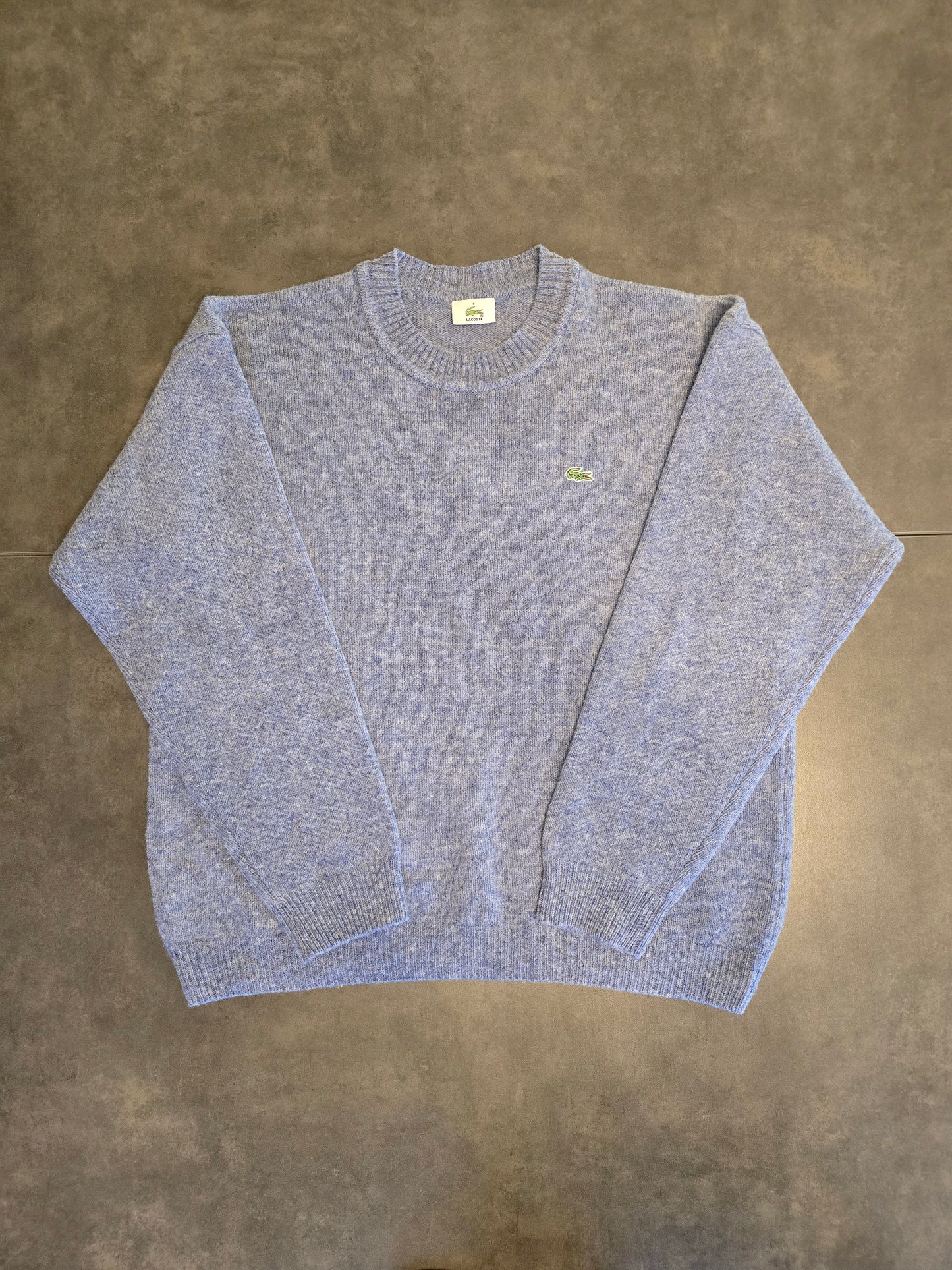 Pull en maille bleu mélangé des années 90' - XL/42