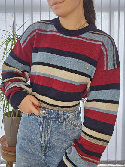 Pull en maille à rayures des années 90' - XL/42