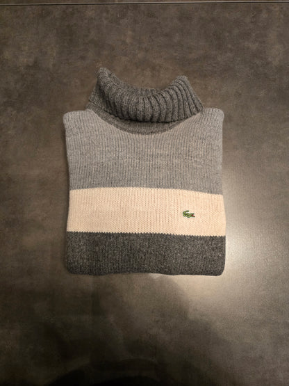 Pull col roulé gris des années 90' fabriqué en Espagne - XS/34