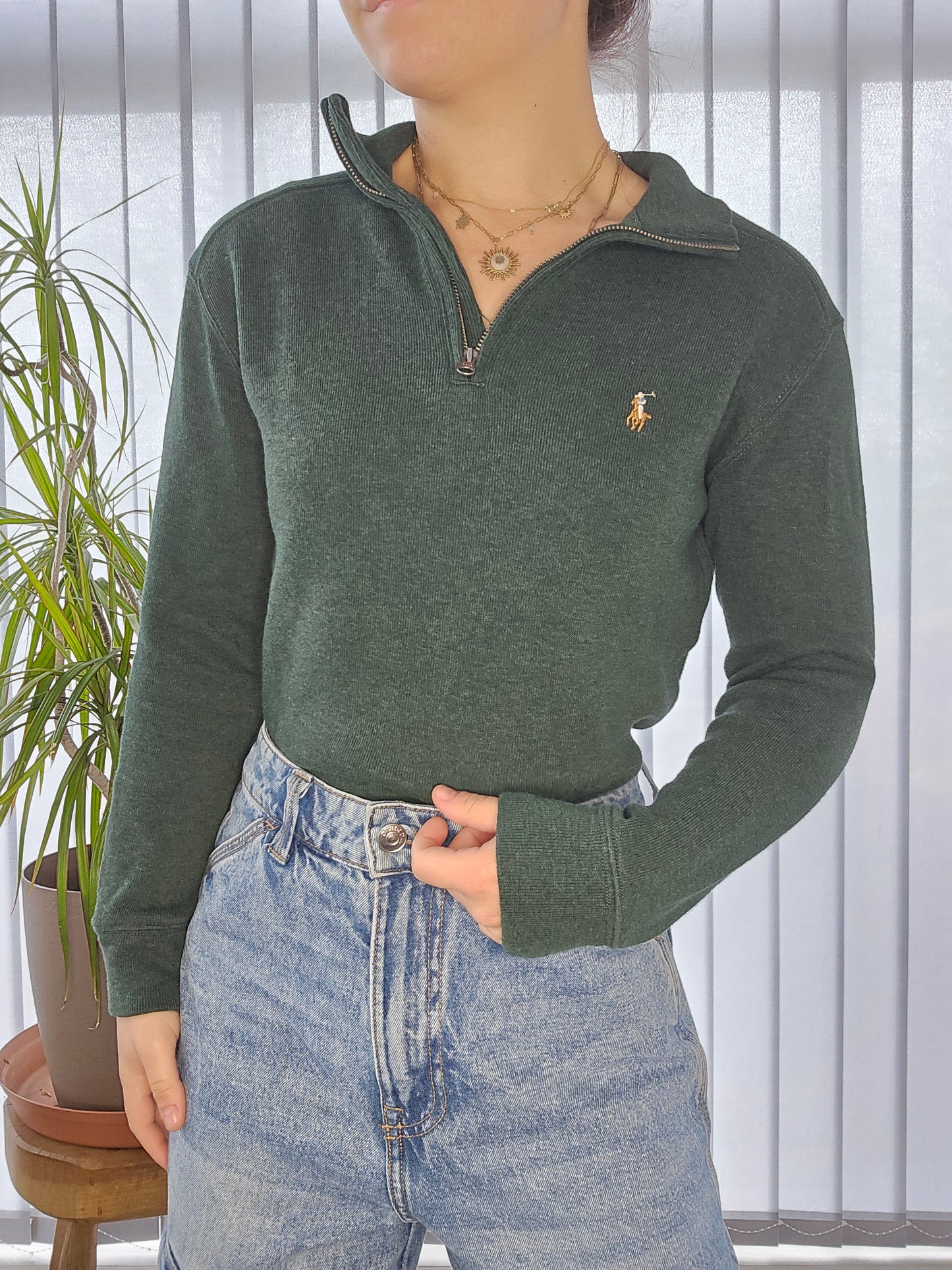 Pull camionneur vert sapin - XS/34